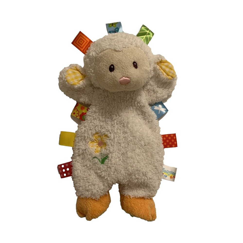 Taggies Sherbet Lamb Lovey Plush Bean Bag Mary Meyer Signature Collection